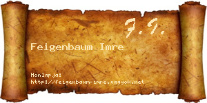 Feigenbaum Imre névjegykártya